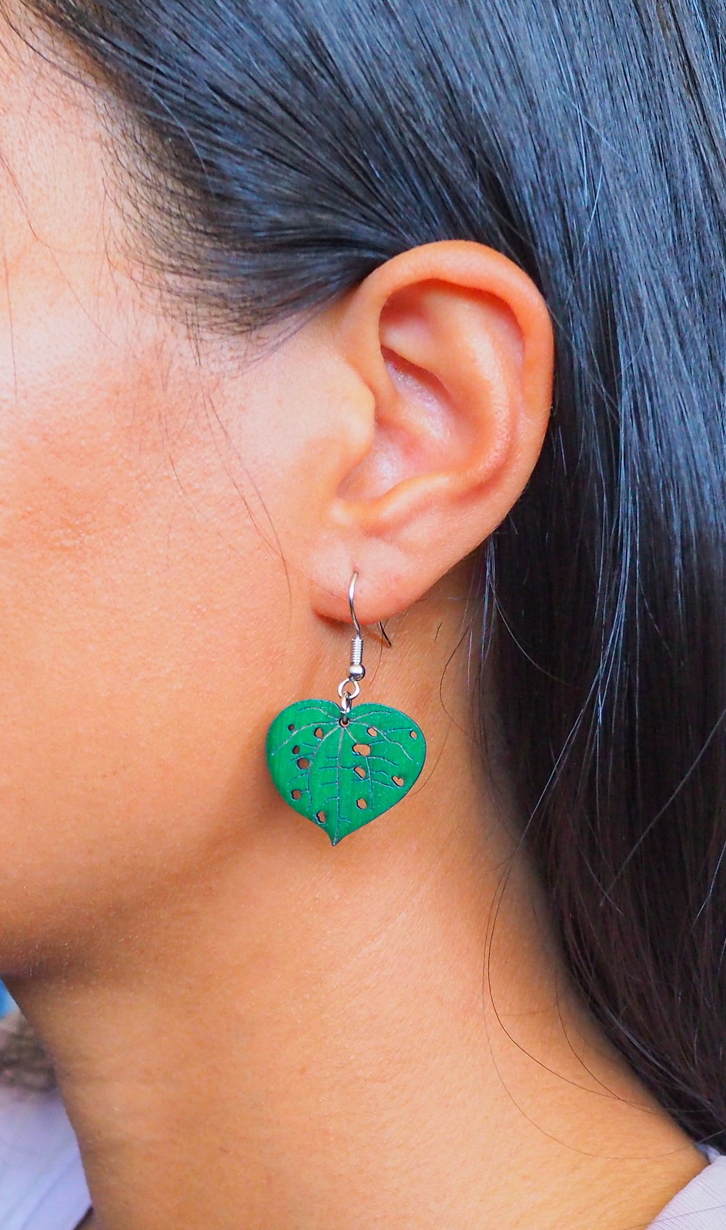 Kawakawa Wooden Rimu Earrings