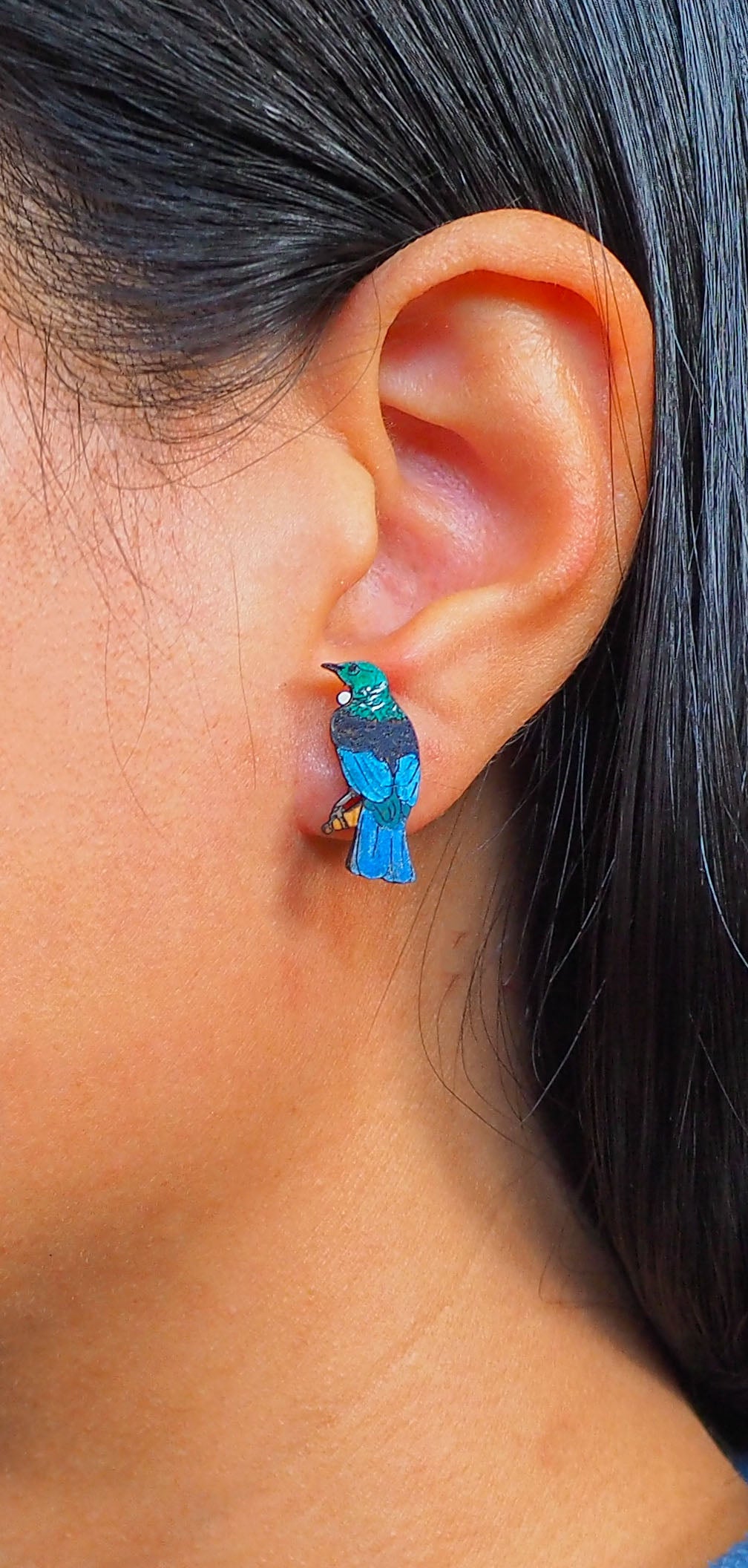 Tui Wooden Rimu Stud Earrings