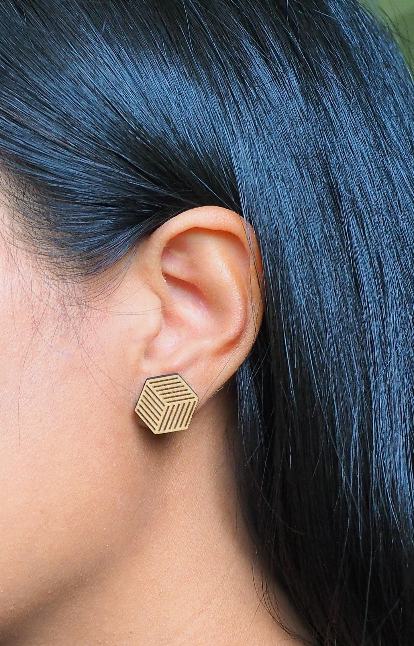 Wooden Rimu Stud Earrings