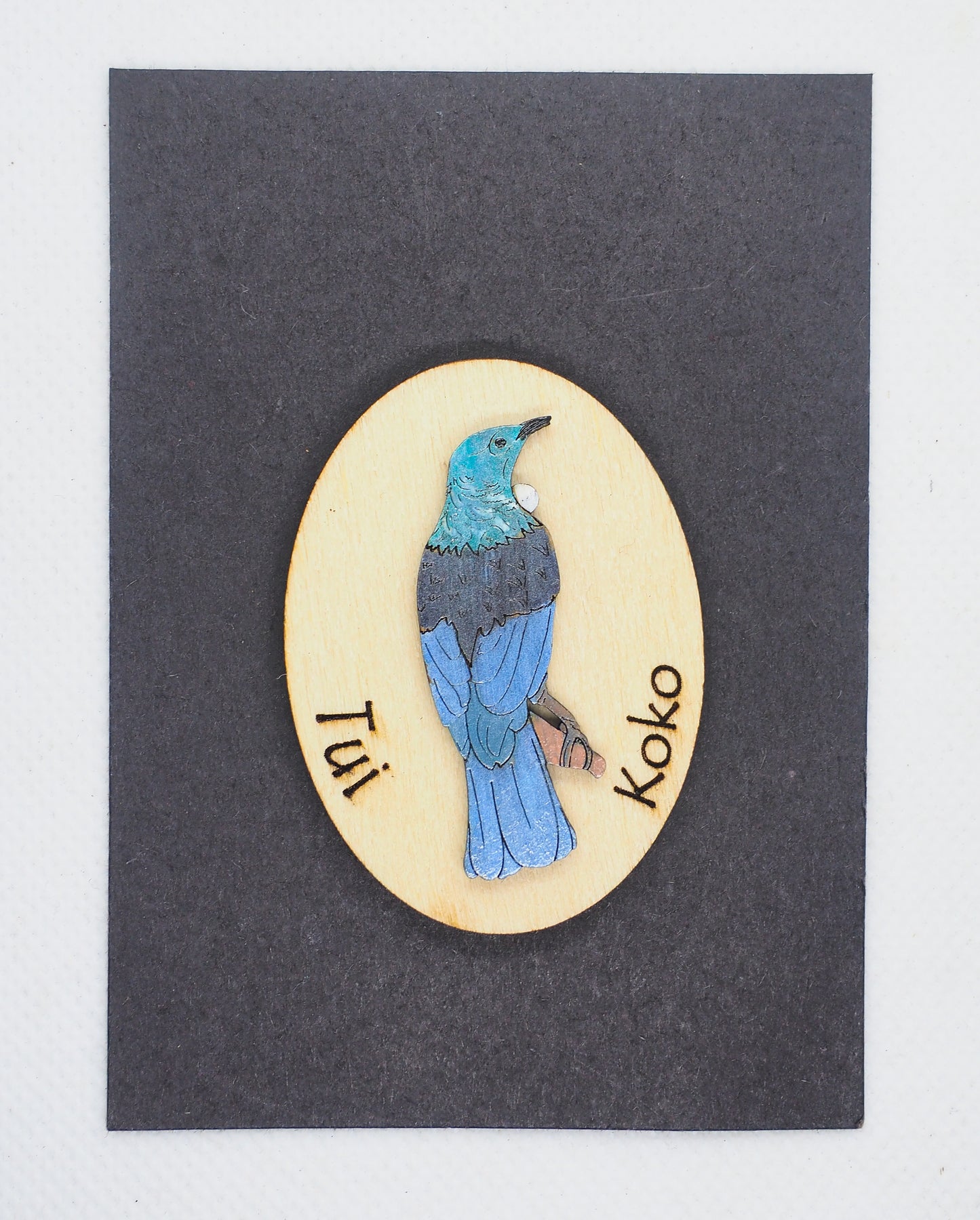 Tui (Kōkō) Wooden Rimu Magnet