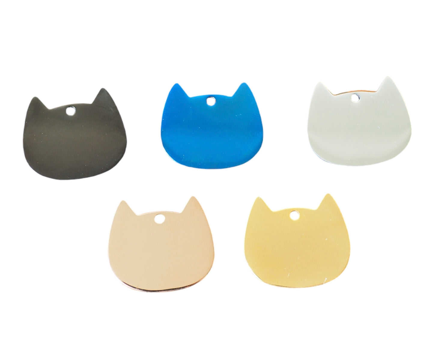 Stainless Steel Cat Shaped Pet Tag