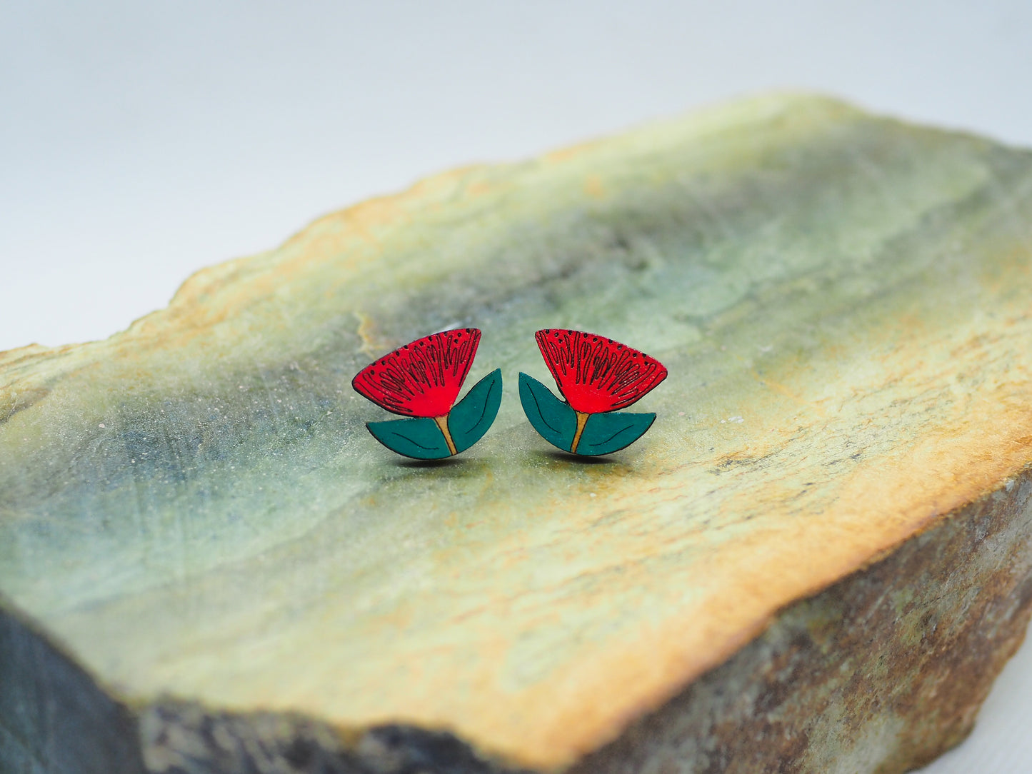 Southern Rata Wooden Rimu Stud Earrings