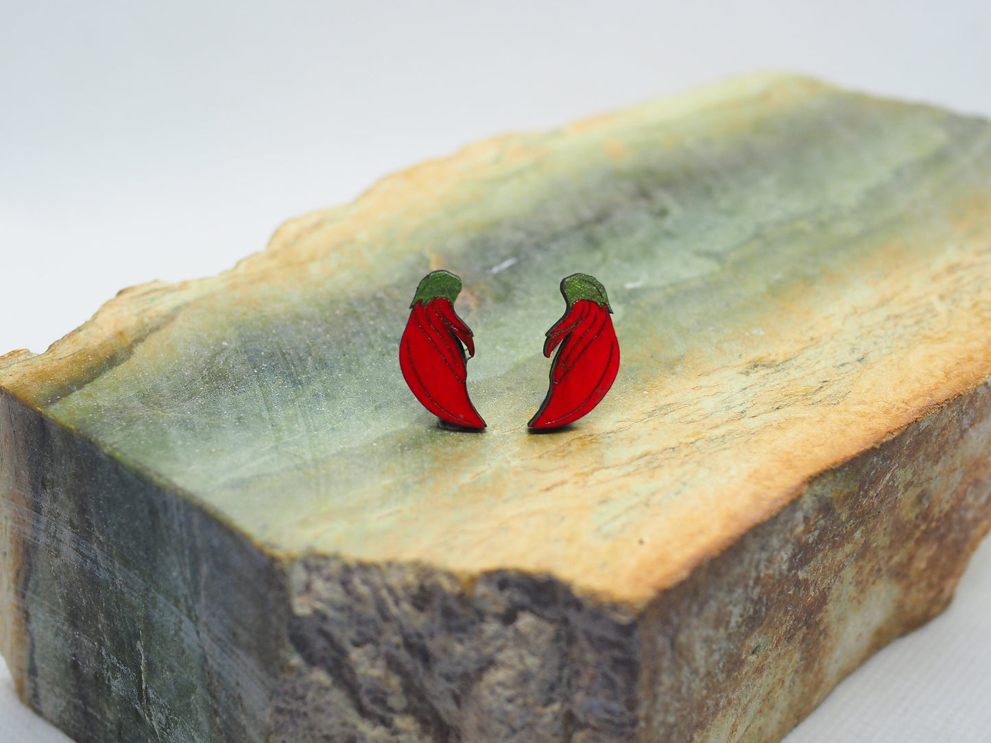 Kakabeak Wooden Rimu Stud Earrings