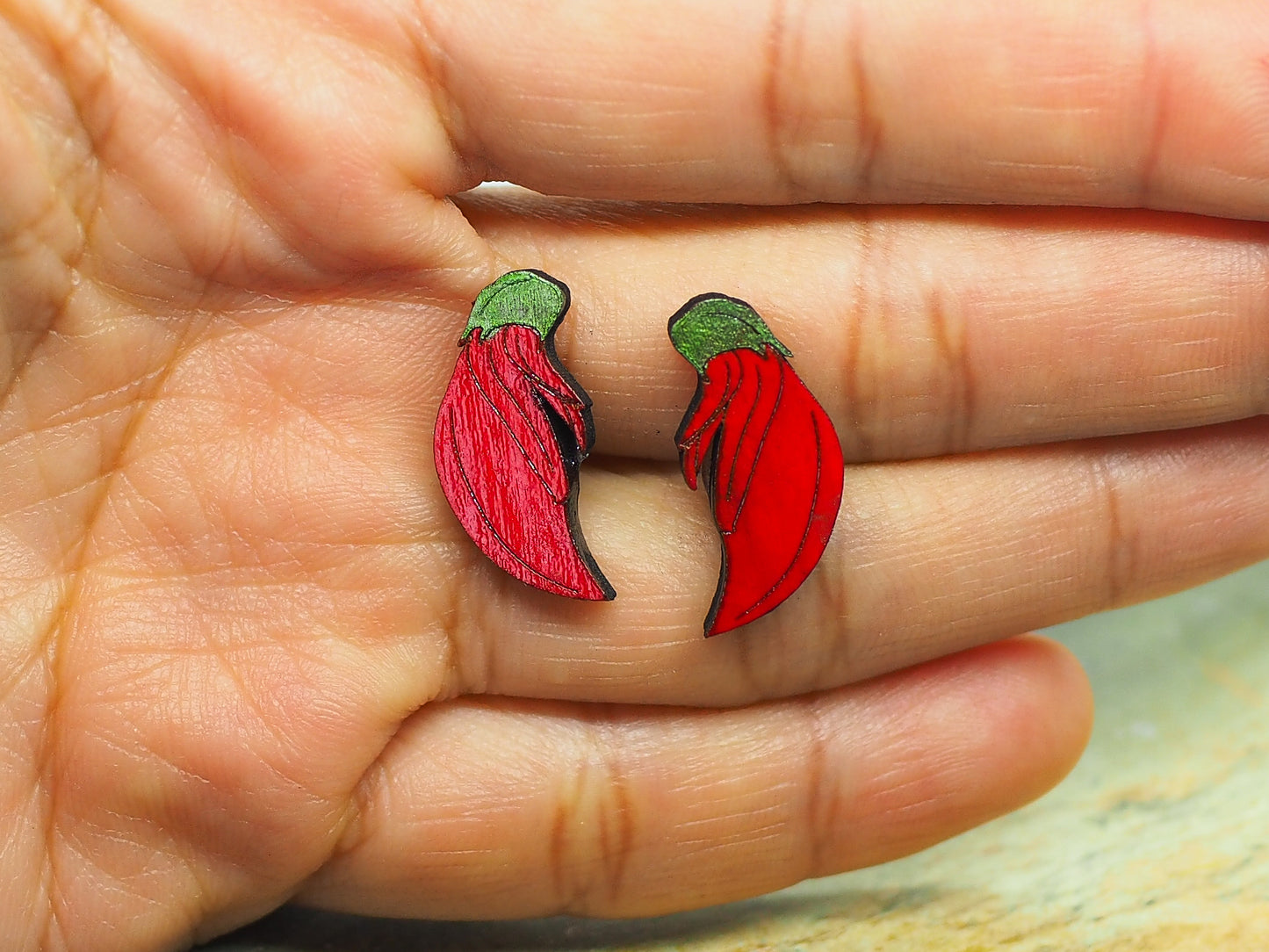 Kakabeak Wooden Rimu Stud Earrings