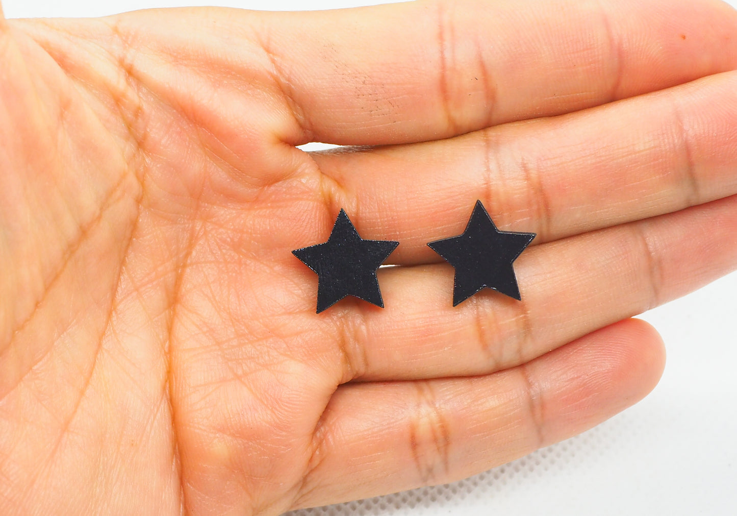 Black Star Rimu Stud Earrings