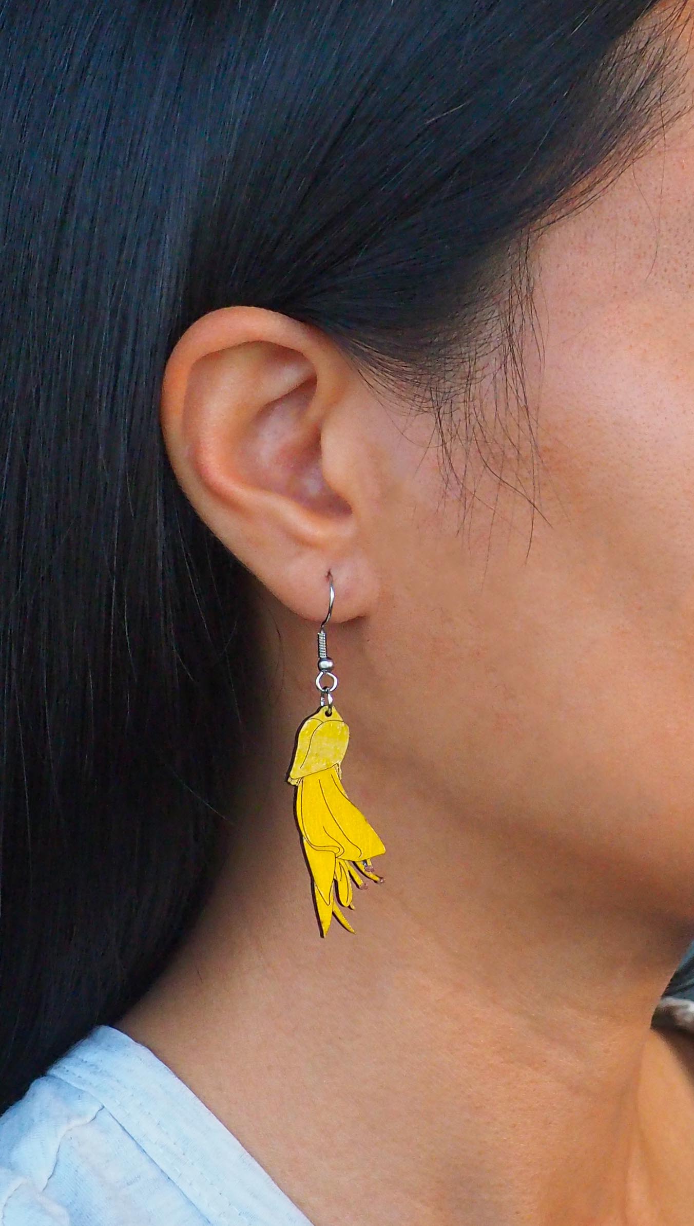 Kowhai Wooden Rimu Earrings