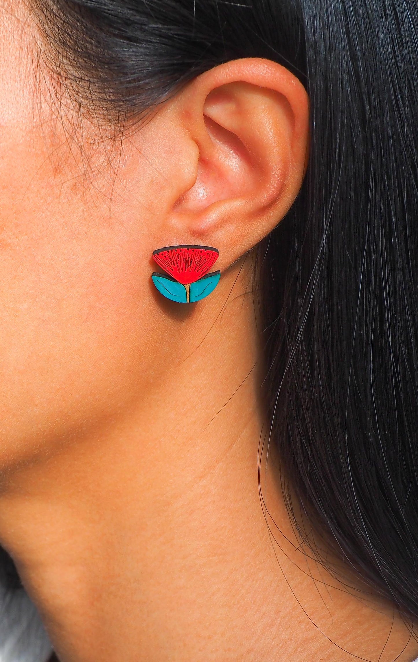 Southern Rata Wooden Rimu Stud Earrings